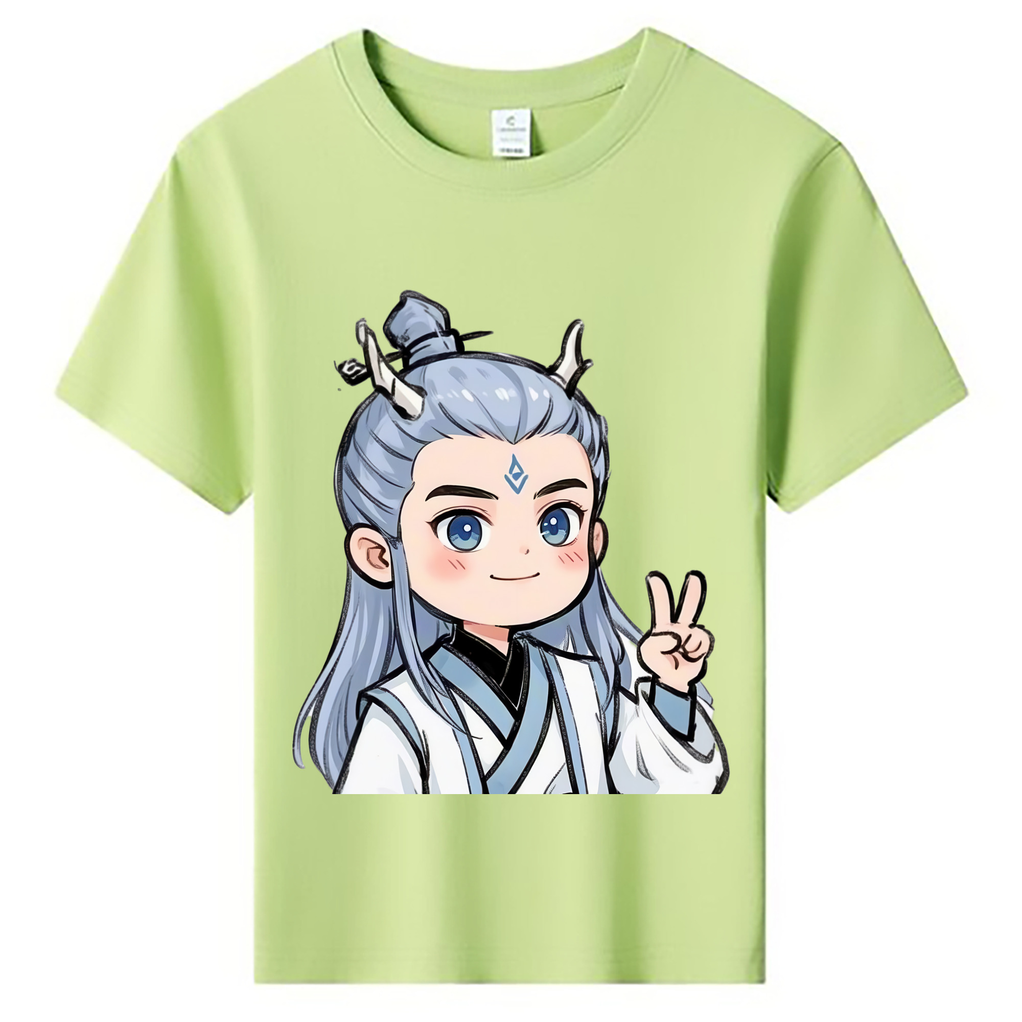（画像用） Ne Zha 2 ナタ 魔童の大暴れ 綿100％キッズTシャツ（フロントプリント）